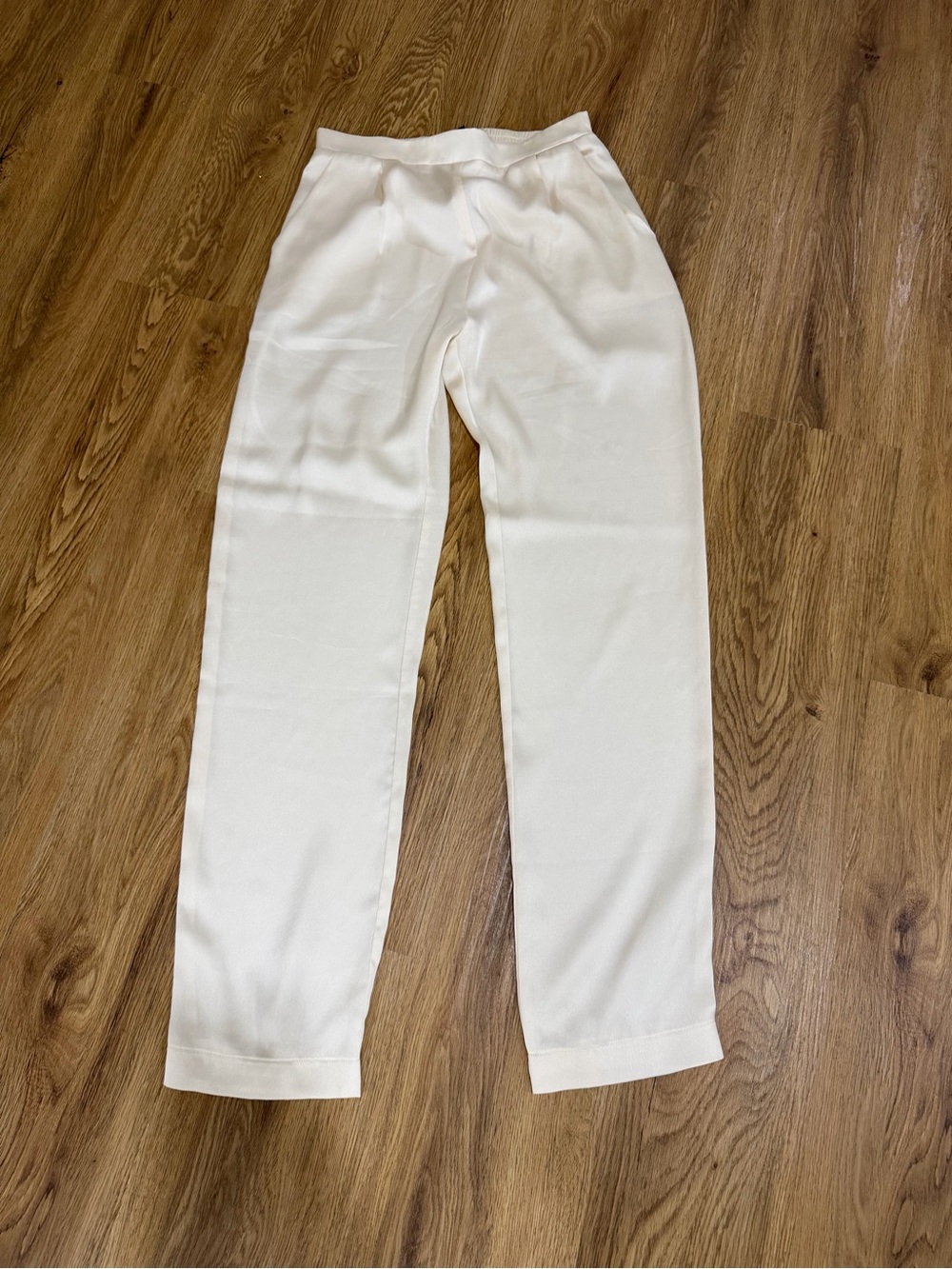 JLUXLABEL Women's Cream Skinny Trousers